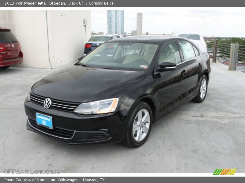 Black Uni / Cornsilk Beige 2013 Volkswagen Jetta TDI Sedan