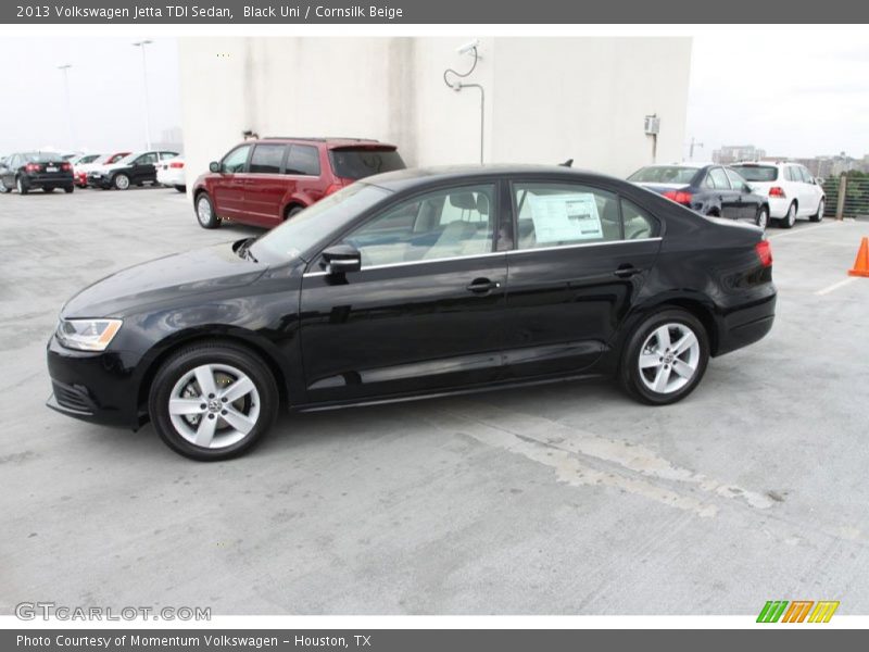 Black Uni / Cornsilk Beige 2013 Volkswagen Jetta TDI Sedan