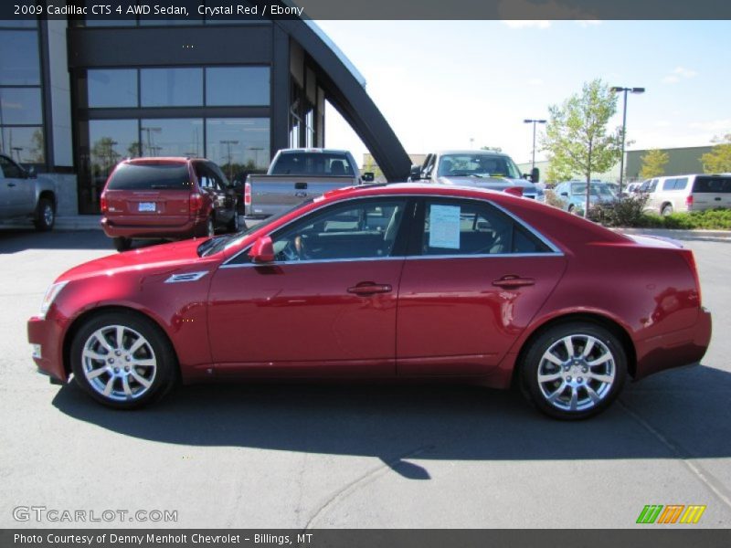 Crystal Red / Ebony 2009 Cadillac CTS 4 AWD Sedan