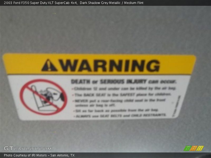 Dark Shadow Grey Metallic / Medium Flint 2003 Ford F350 Super Duty XLT SuperCab 4x4