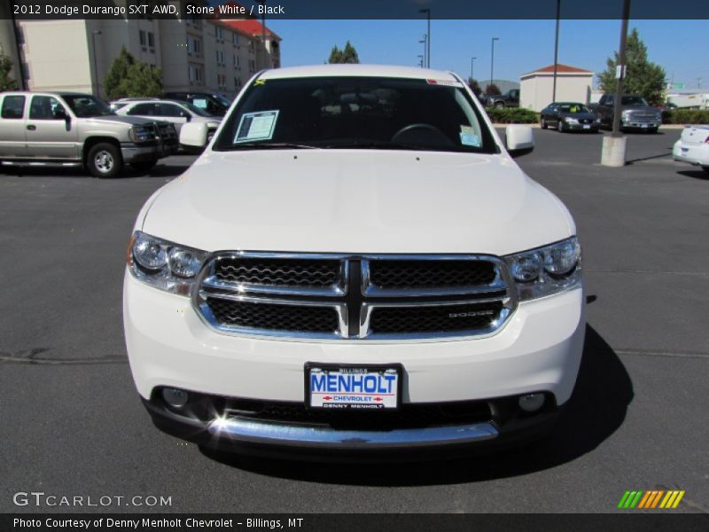 Stone White / Black 2012 Dodge Durango SXT AWD
