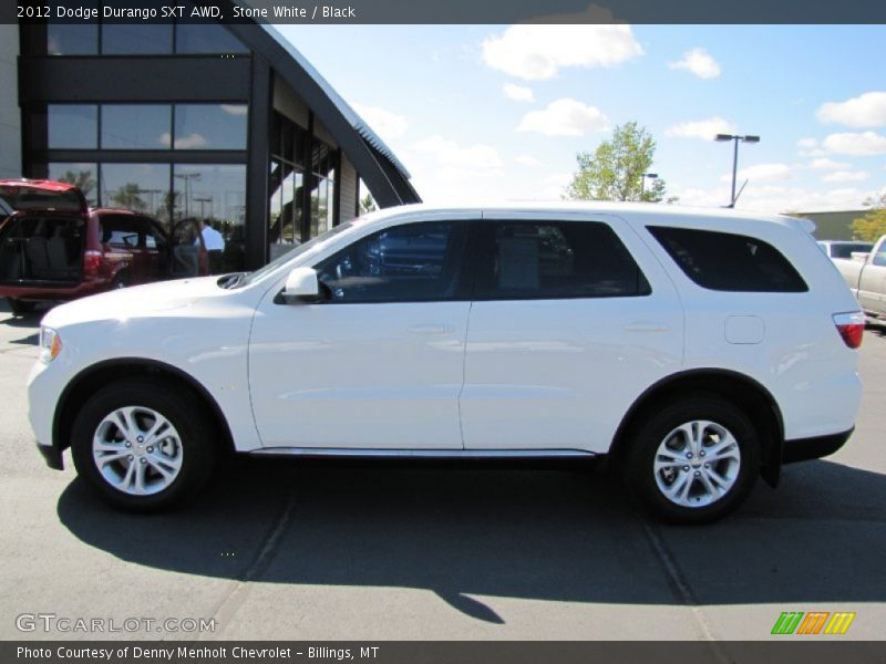 Stone White / Black 2012 Dodge Durango SXT AWD