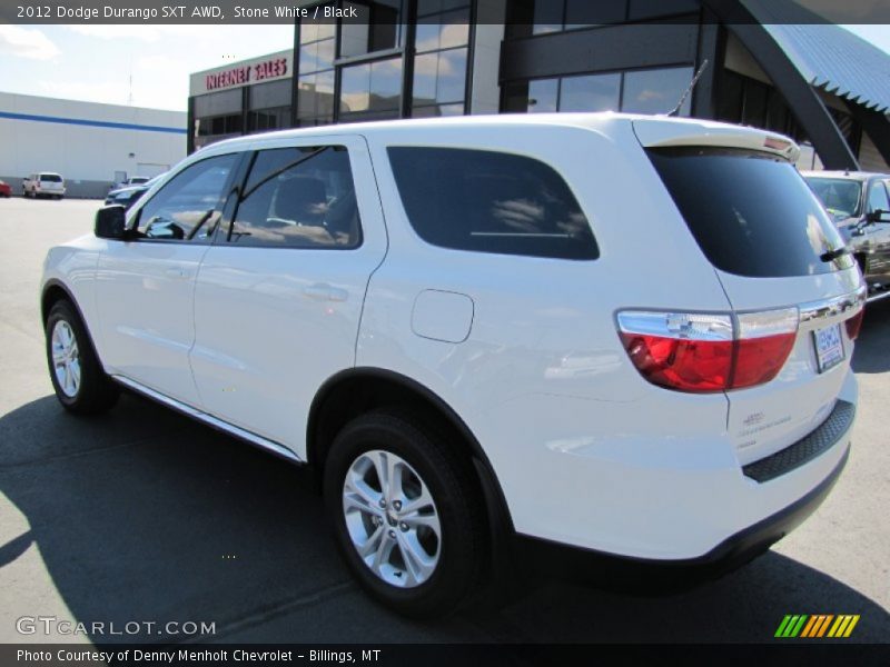 Stone White / Black 2012 Dodge Durango SXT AWD