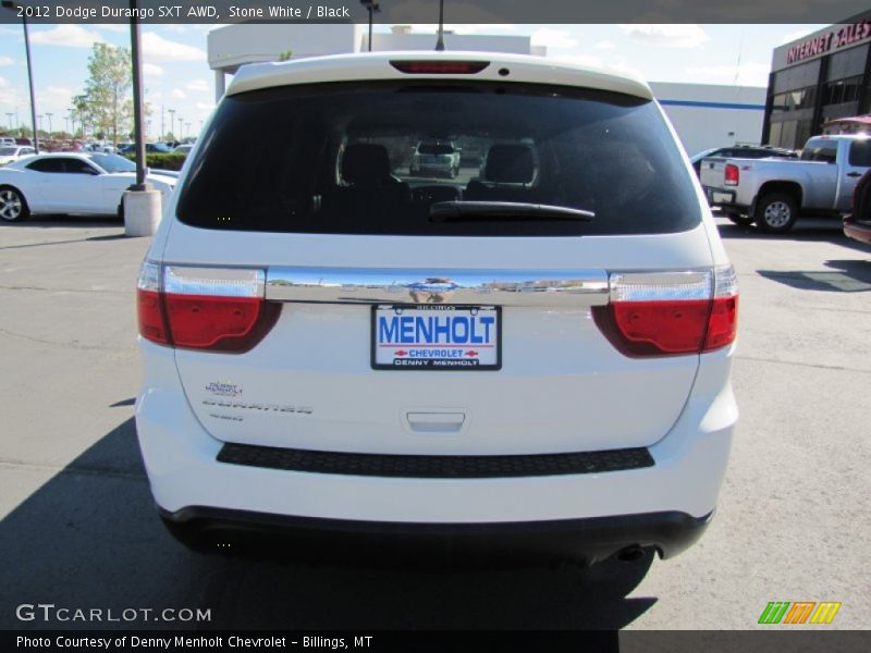 Stone White / Black 2012 Dodge Durango SXT AWD