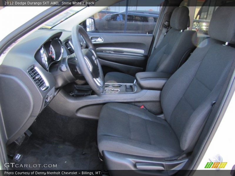 Stone White / Black 2012 Dodge Durango SXT AWD