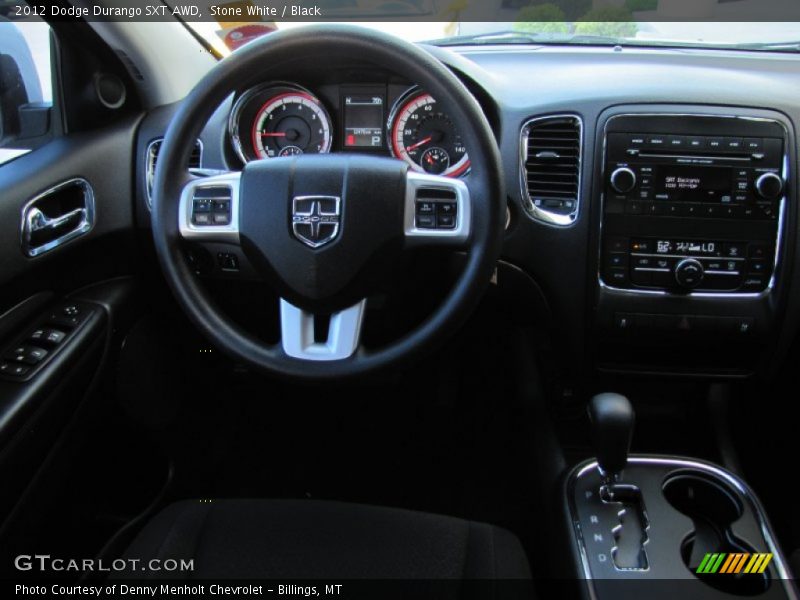 Stone White / Black 2012 Dodge Durango SXT AWD