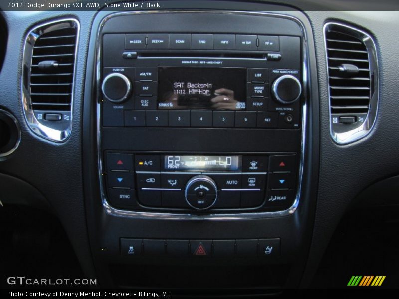Stone White / Black 2012 Dodge Durango SXT AWD