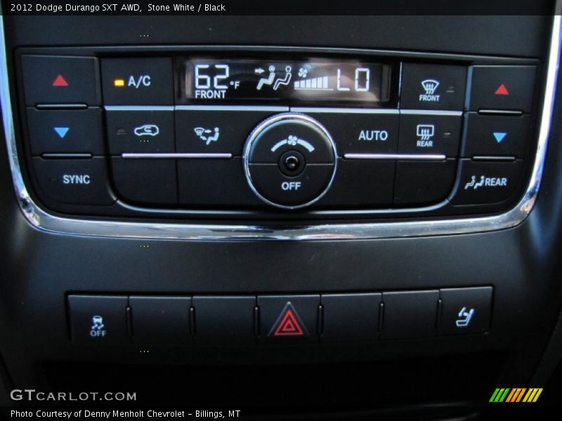 Stone White / Black 2012 Dodge Durango SXT AWD