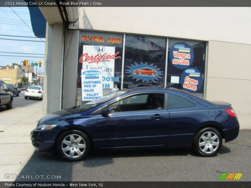 Royal Blue Pearl / Gray 2011 Honda Civic LX Coupe