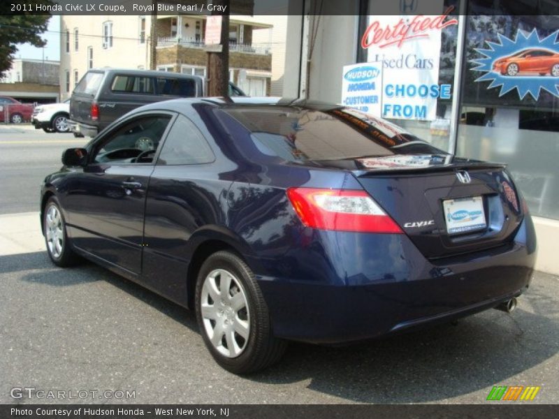 Royal Blue Pearl / Gray 2011 Honda Civic LX Coupe