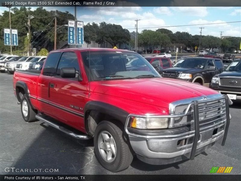 Flame Red / Gray 1996 Dodge Ram 1500 SLT Extended Cab