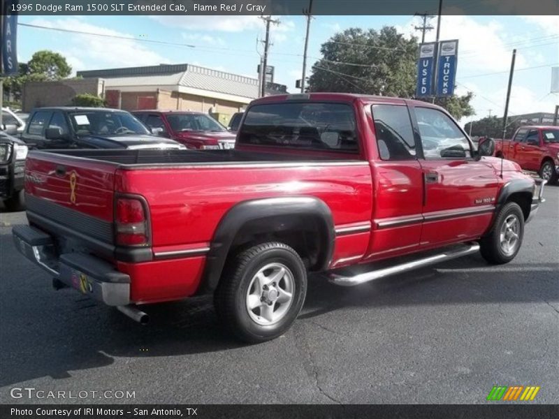 Flame Red / Gray 1996 Dodge Ram 1500 SLT Extended Cab