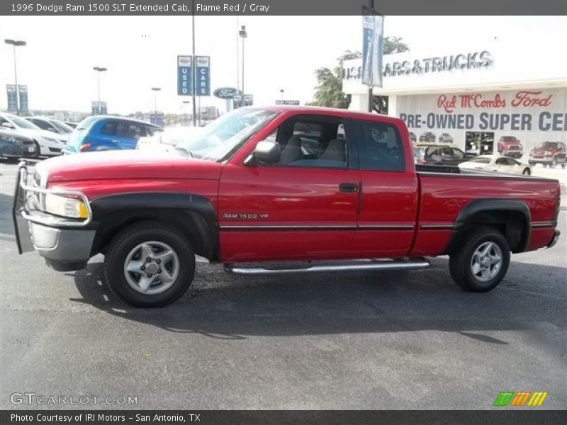 Flame Red / Gray 1996 Dodge Ram 1500 SLT Extended Cab