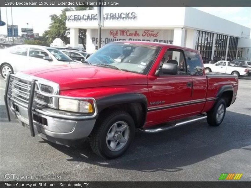 Flame Red / Gray 1996 Dodge Ram 1500 SLT Extended Cab