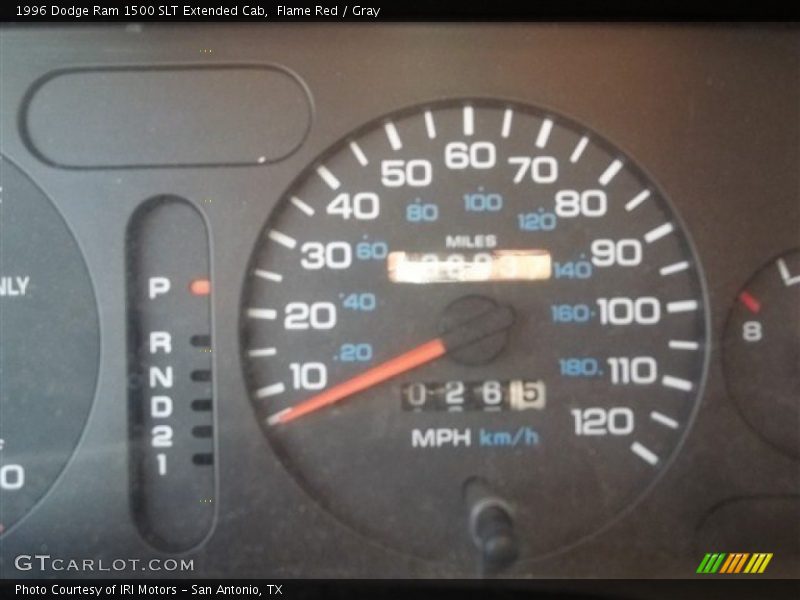Flame Red / Gray 1996 Dodge Ram 1500 SLT Extended Cab