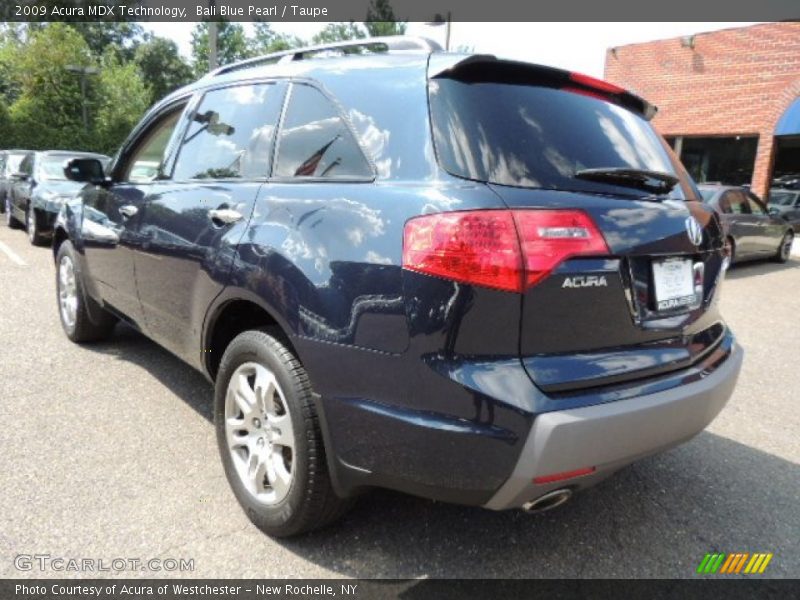 Bali Blue Pearl / Taupe 2009 Acura MDX Technology