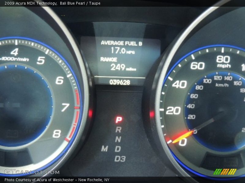 Bali Blue Pearl / Taupe 2009 Acura MDX Technology