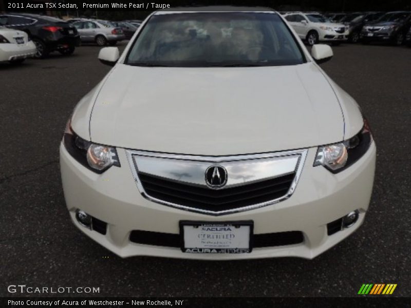 Premium White Pearl / Taupe 2011 Acura TSX Sedan