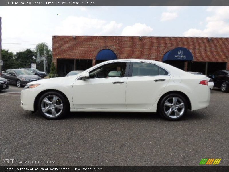 Premium White Pearl / Taupe 2011 Acura TSX Sedan