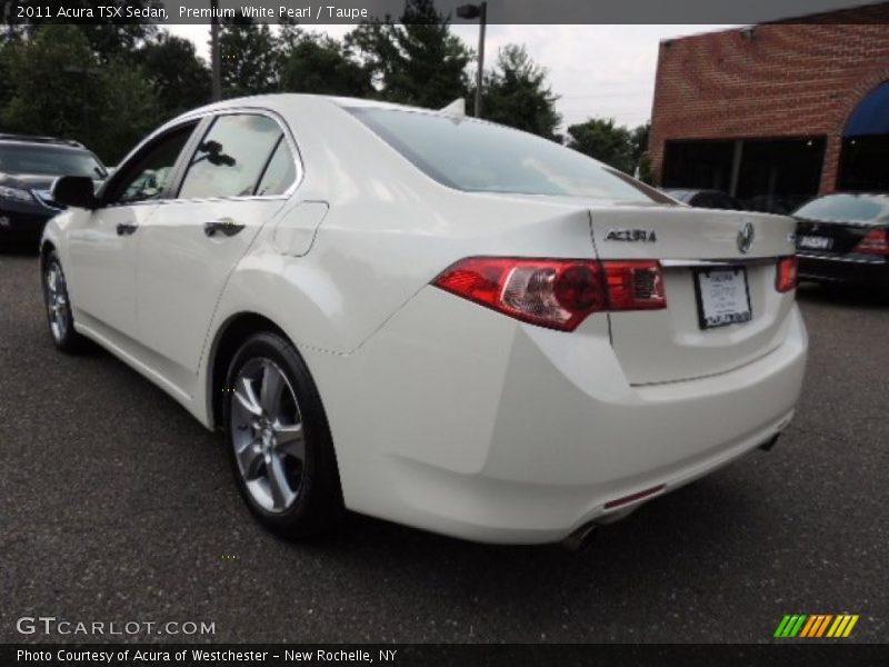 Premium White Pearl / Taupe 2011 Acura TSX Sedan