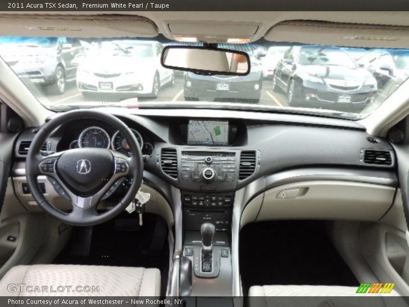 Premium White Pearl / Taupe 2011 Acura TSX Sedan