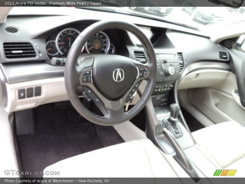 Premium White Pearl / Taupe 2011 Acura TSX Sedan