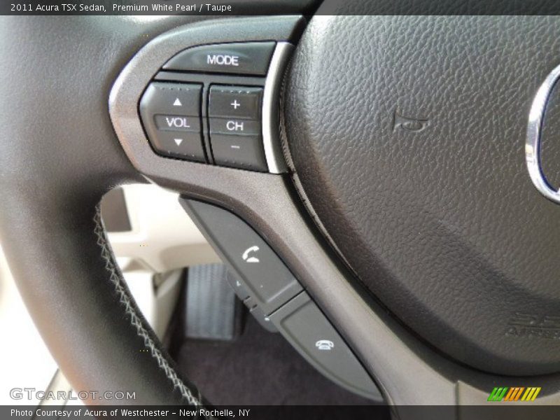 Premium White Pearl / Taupe 2011 Acura TSX Sedan