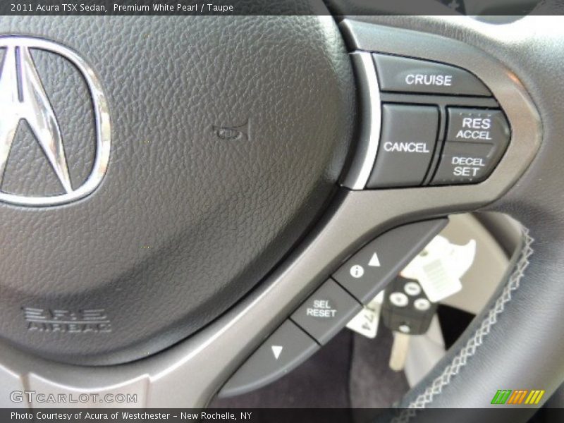 Premium White Pearl / Taupe 2011 Acura TSX Sedan
