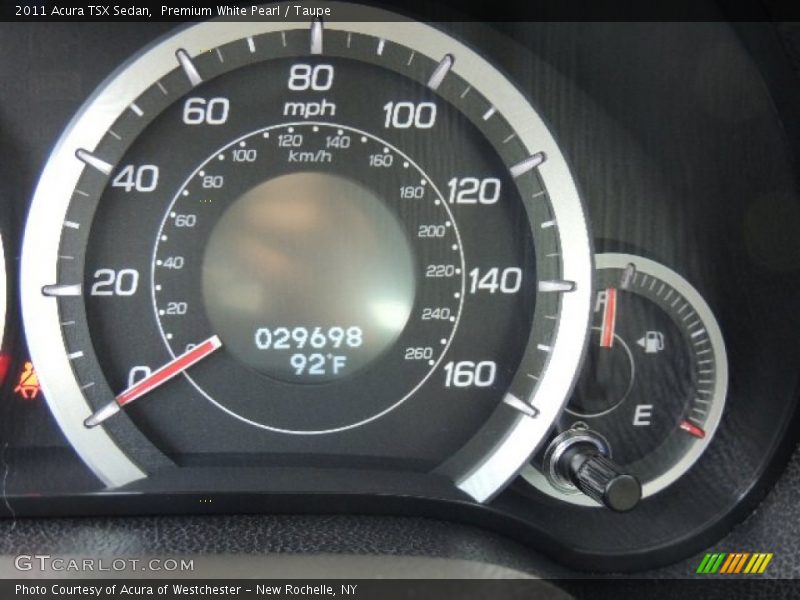 Premium White Pearl / Taupe 2011 Acura TSX Sedan