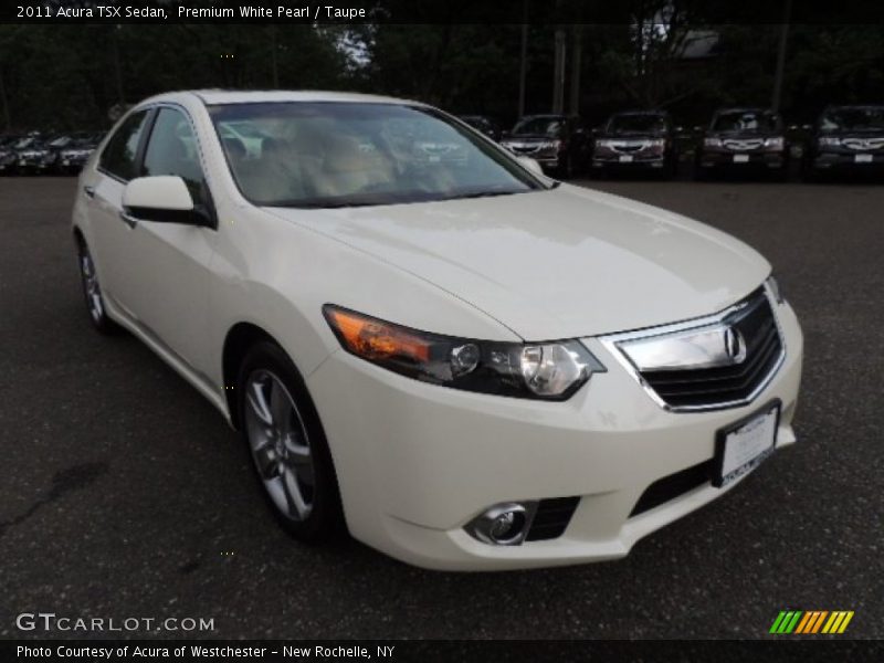 Premium White Pearl / Taupe 2011 Acura TSX Sedan