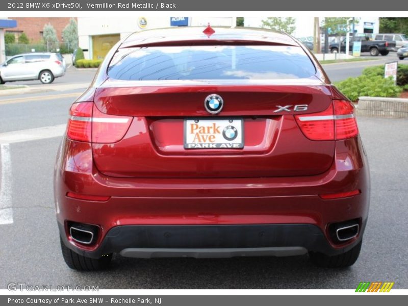 Vermillion Red Metallic / Black 2012 BMW X6 xDrive50i