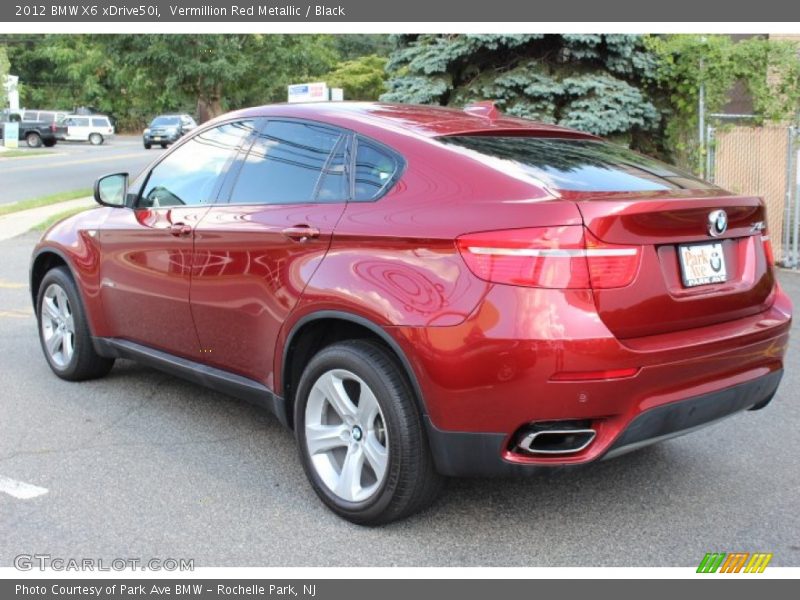 Vermillion Red Metallic / Black 2012 BMW X6 xDrive50i