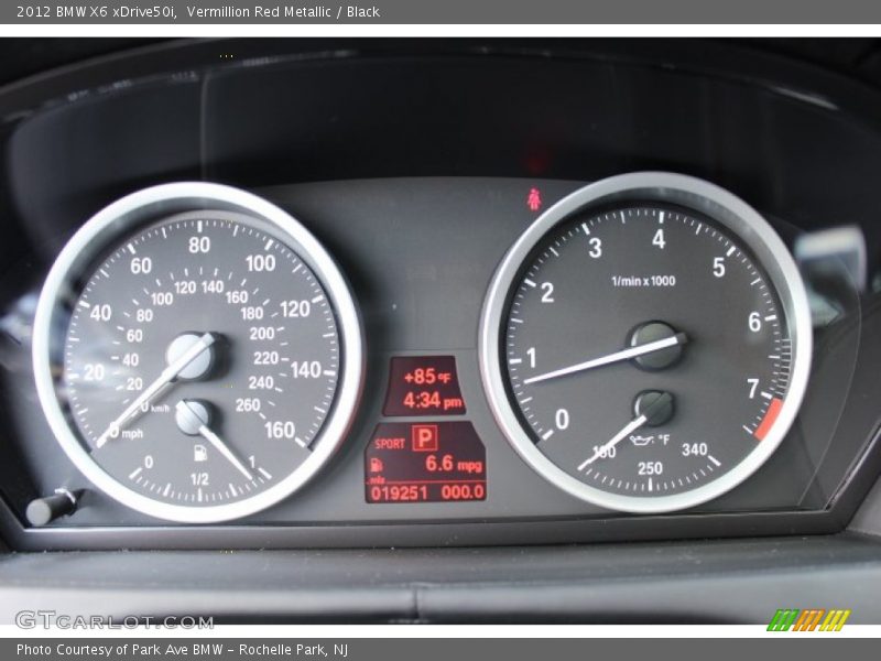  2012 X6 xDrive50i xDrive50i Gauges