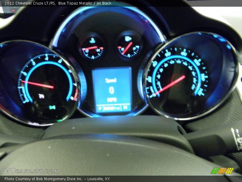 Blue Topaz Metallic / Jet Black 2012 Chevrolet Cruze LT/RS