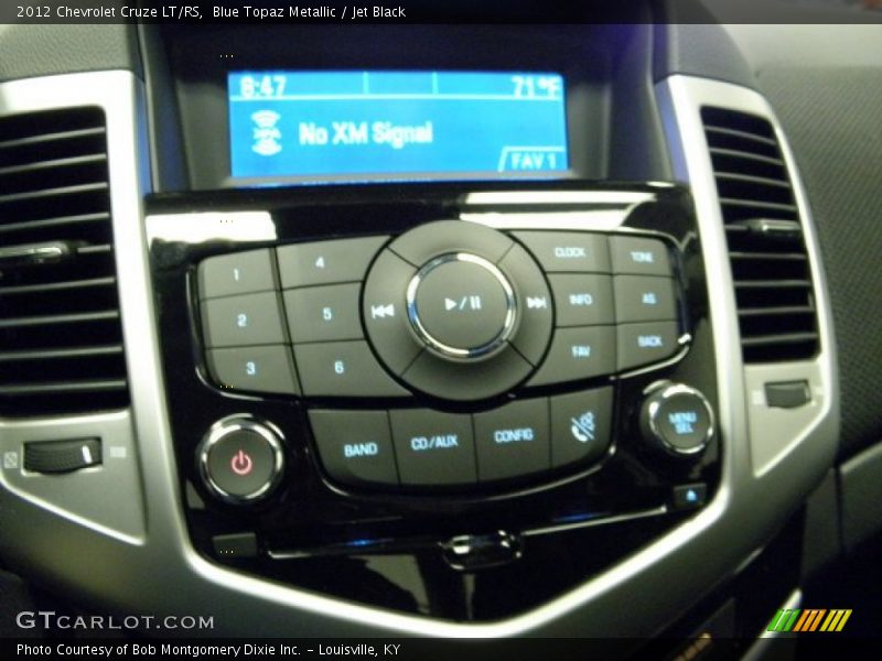 Blue Topaz Metallic / Jet Black 2012 Chevrolet Cruze LT/RS
