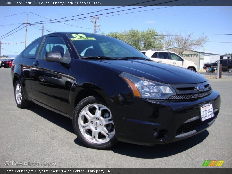 Ebony Black / Charcoal Black 2009 Ford Focus SE Coupe