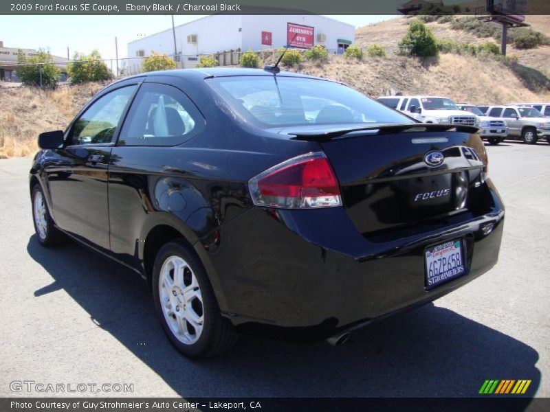 Ebony Black / Charcoal Black 2009 Ford Focus SE Coupe