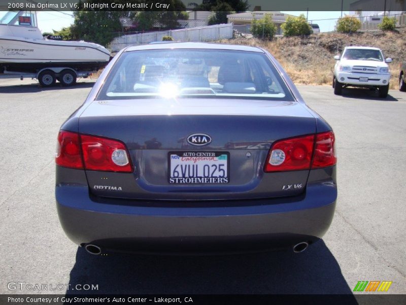 Midnight Gray Metallic / Gray 2008 Kia Optima LX V6