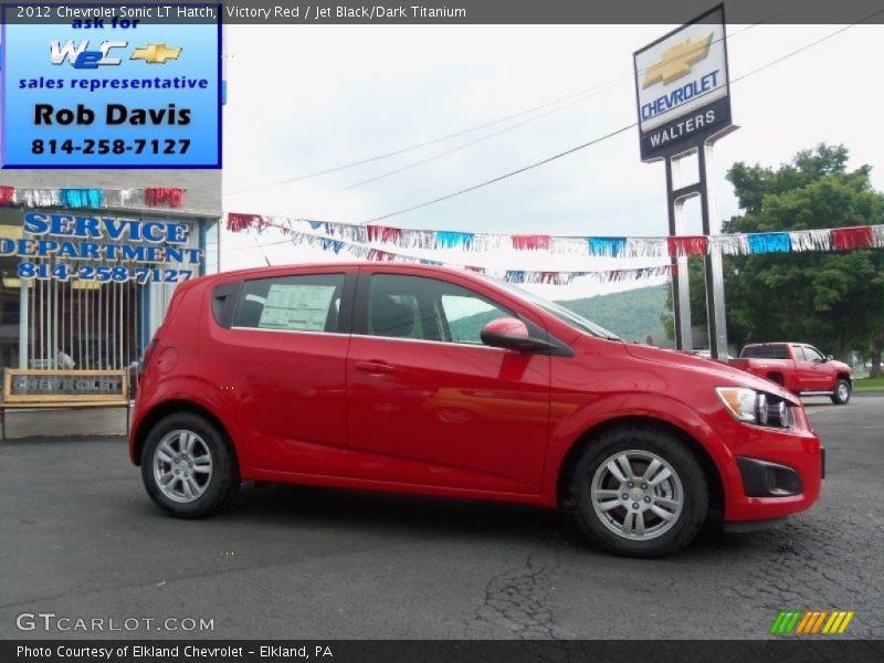 Victory Red / Jet Black/Dark Titanium 2012 Chevrolet Sonic LT Hatch