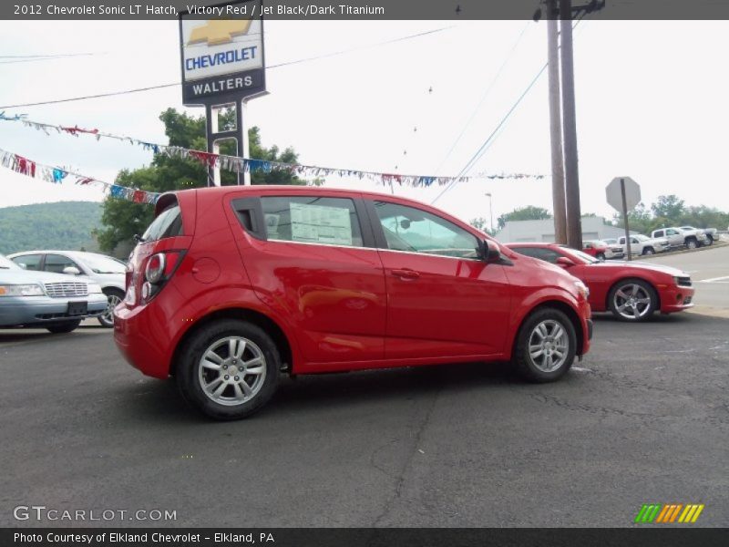 Victory Red / Jet Black/Dark Titanium 2012 Chevrolet Sonic LT Hatch