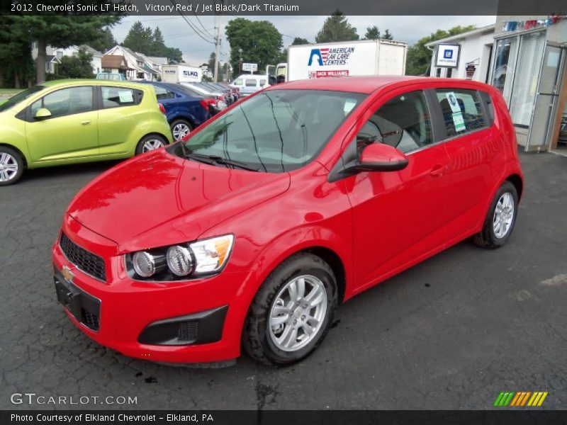Victory Red / Jet Black/Dark Titanium 2012 Chevrolet Sonic LT Hatch
