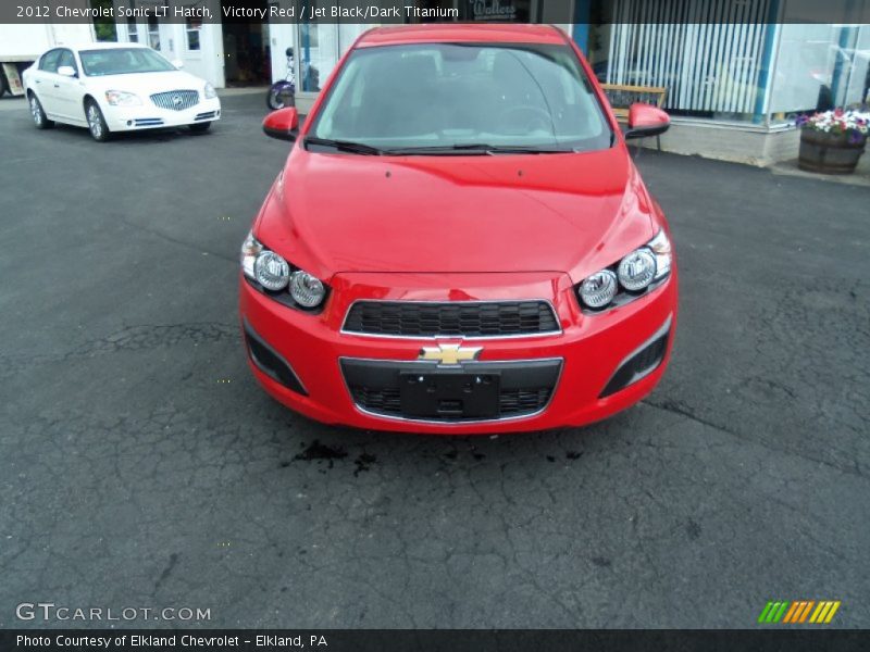 Victory Red / Jet Black/Dark Titanium 2012 Chevrolet Sonic LT Hatch