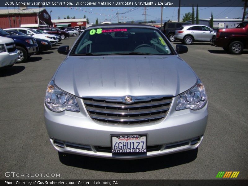 Bright Silver Metallic / Dark Slate Gray/Light Slate Gray 2008 Chrysler Sebring LX Convertible