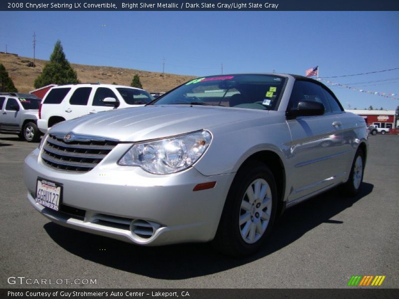Bright Silver Metallic / Dark Slate Gray/Light Slate Gray 2008 Chrysler Sebring LX Convertible