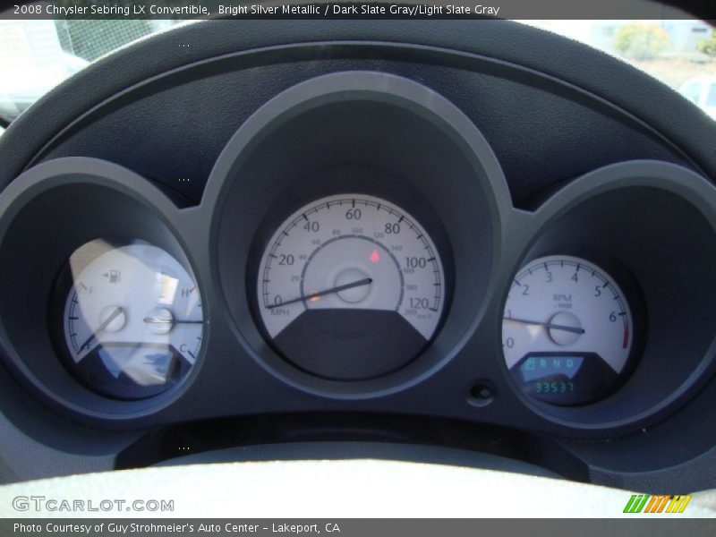 Bright Silver Metallic / Dark Slate Gray/Light Slate Gray 2008 Chrysler Sebring LX Convertible