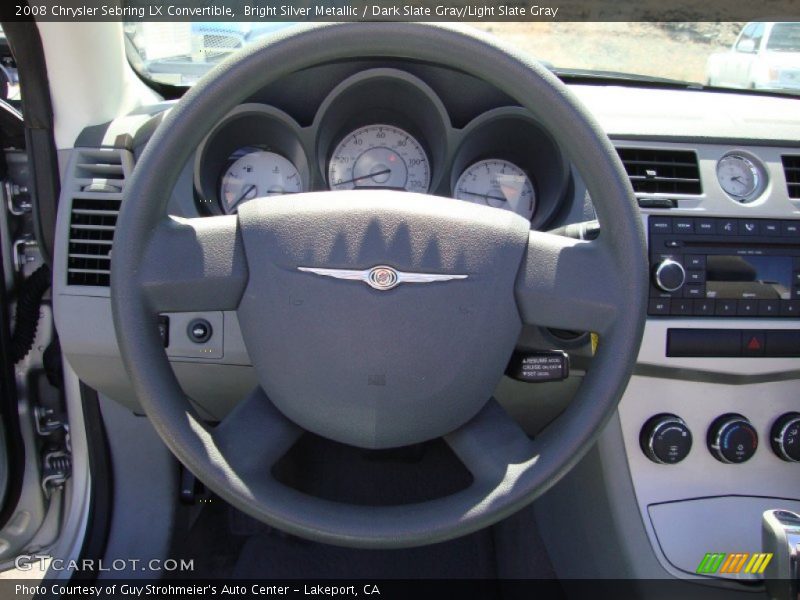Bright Silver Metallic / Dark Slate Gray/Light Slate Gray 2008 Chrysler Sebring LX Convertible