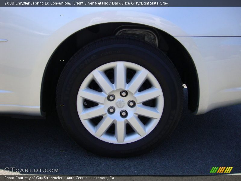 Bright Silver Metallic / Dark Slate Gray/Light Slate Gray 2008 Chrysler Sebring LX Convertible