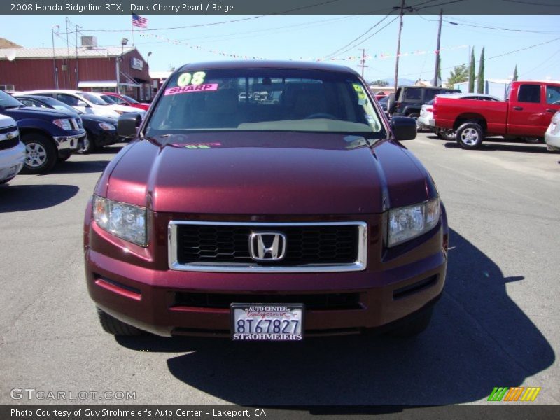 Dark Cherry Pearl / Beige 2008 Honda Ridgeline RTX