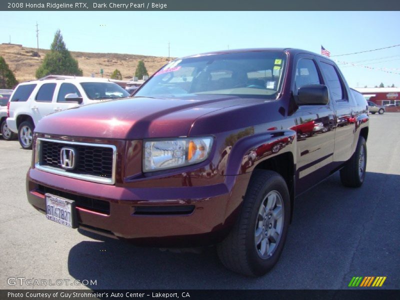 Dark Cherry Pearl / Beige 2008 Honda Ridgeline RTX