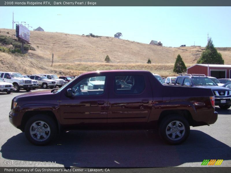 Dark Cherry Pearl / Beige 2008 Honda Ridgeline RTX